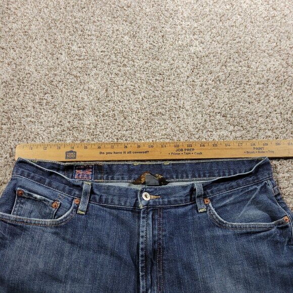 Lucky Brand Jeans Mens 38x30 Blue 181 Relaxed Straight Casual Dark Wash - Picture 2 of 9